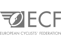 ECF logo featuring a stylized winged bicycle emblem and the text 'European Cyclists’ Federation'